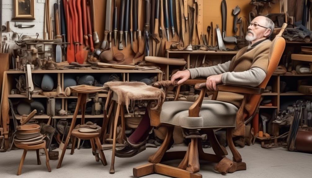 skillful use of upholstery tools
